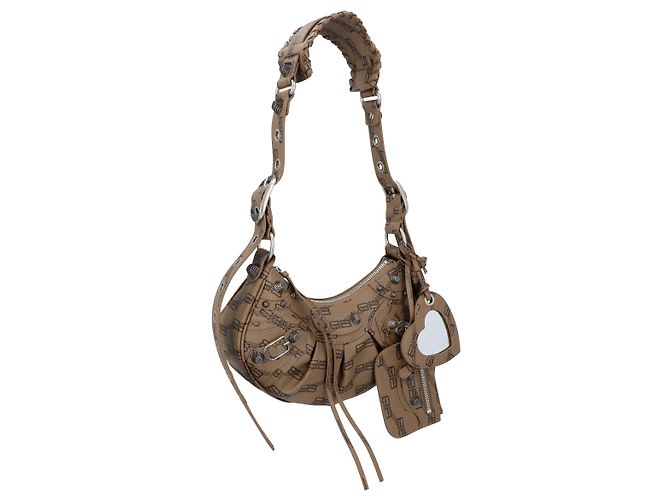 Balenciaga Donna Le Cagole XS in Marrone con Pelle stampata Monogram - vista 2