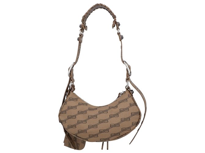 Balenciaga Donna Le Cagole XS in Marrone con Pelle stampata Monogram - vista 3