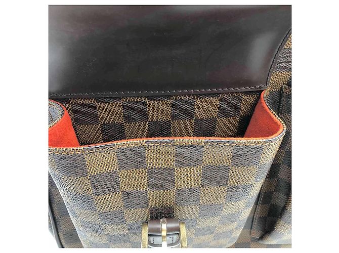 Manhattan Borsa tote Louis Vuitton Uzes con tasche frontali in damier ebene Marrone - vista 12