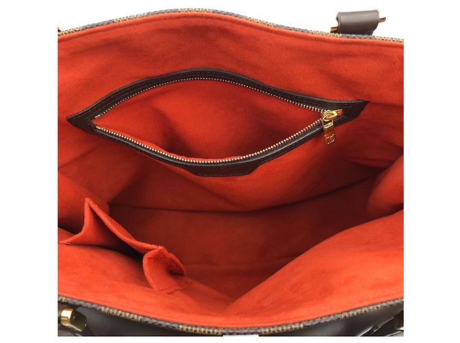 Manhattan Borsa tote Louis Vuitton Uzes con tasche frontali in damier ebene Marrone - vista 14
