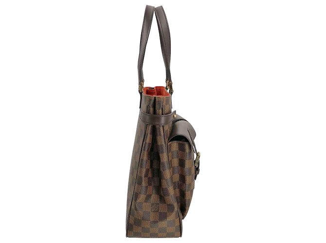 Manhattan Borsa tote Louis Vuitton Uzes con tasche frontali in damier ebene Marrone - vista 4
