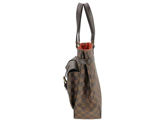 Manhattan Borsa tote Louis Vuitton Uzes con tasche frontali in damier ebene Marrone - vista 5