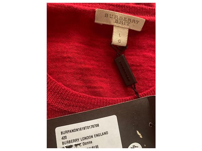 Jersey Burberry de lana rojo Roja - vista 4