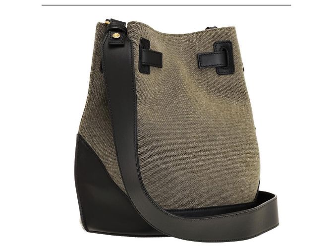 Balmain B-Army Bucket Bag Canvas Leather - view 4