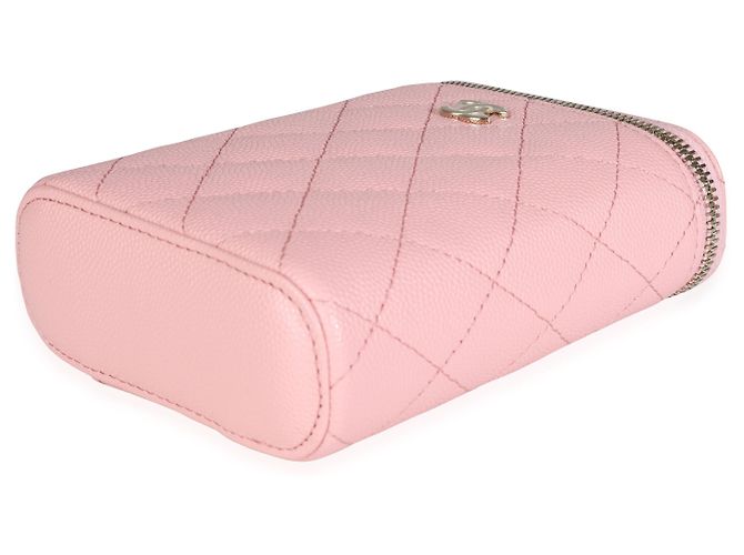 Chanel Pink Quilted Caviar Small Vertical Vanity Case - view 2