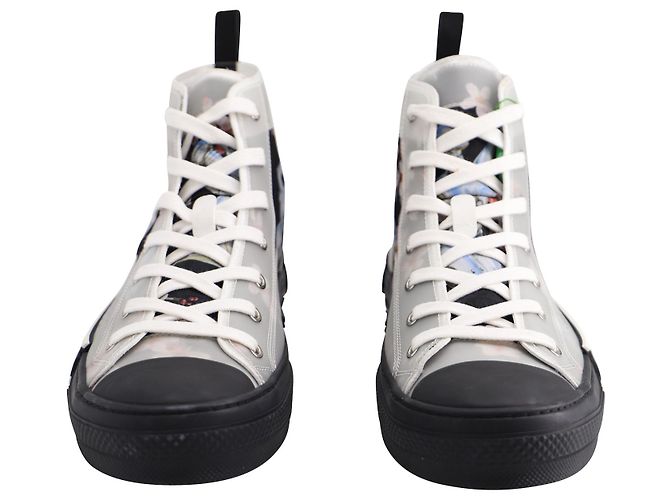 Dior x Sorayama - Imprimé Robot B23 Baskets Monogram en Toile Noire - vue 2