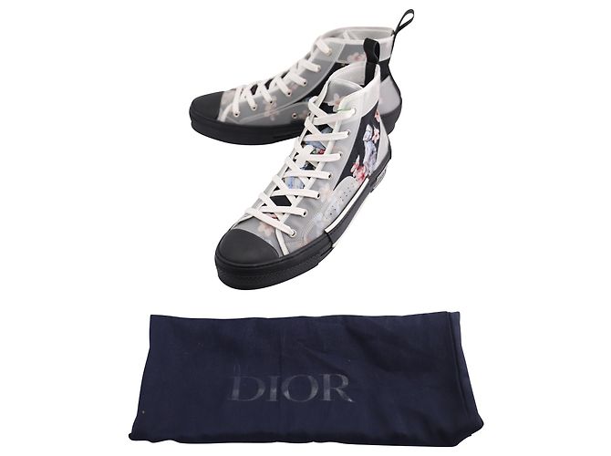 Dior x Sorayama - Imprimé Robot B23 Baskets Monogram en Toile Noire - vue 6