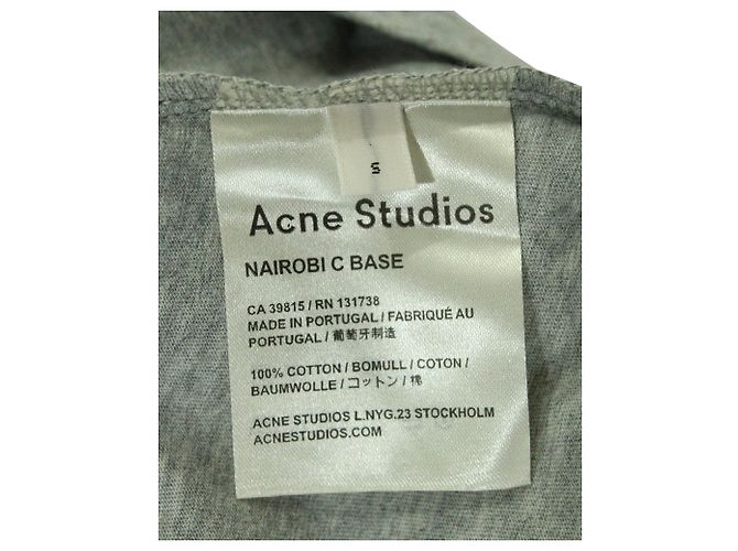 Camiseta Acne Studios Nairobi C Base em Algodão Cinza - vista 5