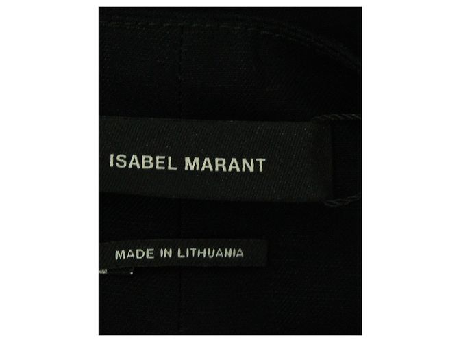 Falda Isabel Marant Cruzada con Cinturón en Algodón Negro - vista 4