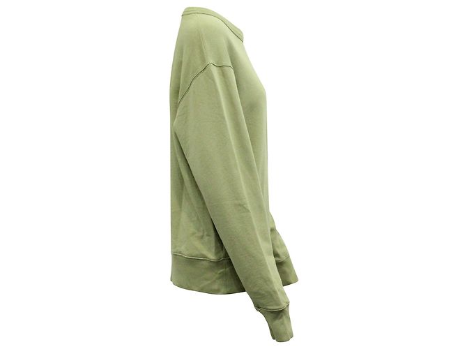 Sudadera de algodón verde con cuello redondo Fairview de Acne Studios Verde oliva - vista 2