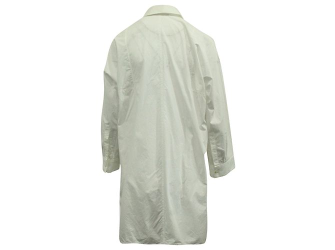 Vestido camisero extragrande de algodón blanco de Acne Studios - vista 3