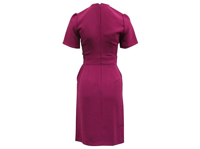 Iris & Ink Etuikleid aus Polyester in Magenta Lila - Ansicht 3