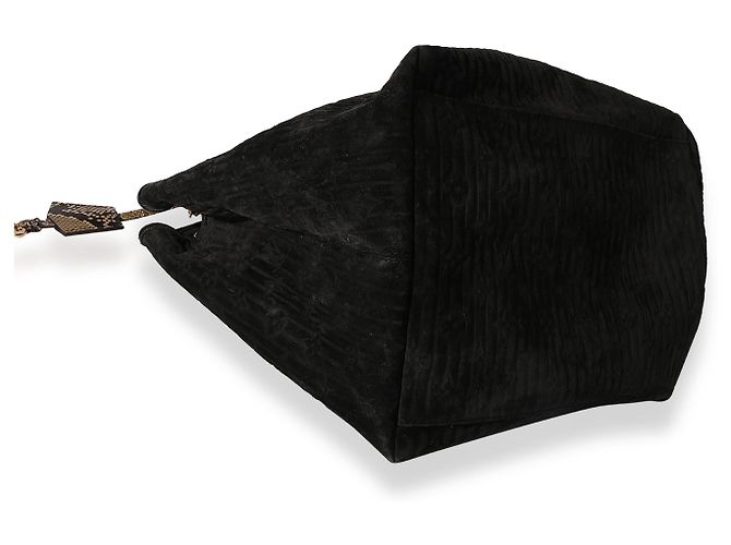 Borsa Louis Vuitton Kohl Suede Whisper Gm Nero - vista 4