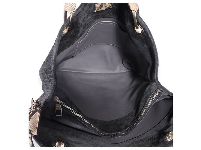 Borsa Louis Vuitton Kohl Suede Whisper Gm Nero - vista 5