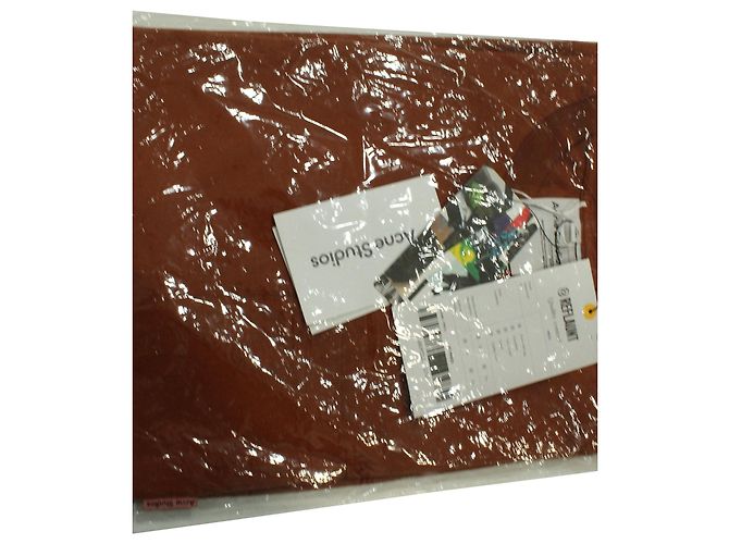 T-shirt girocollo con tasche Acne Studios in cotone marrone - vista 7