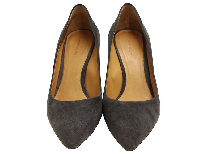 Décolleté Isabel Marant Classic in camoscio grigio - vista 2