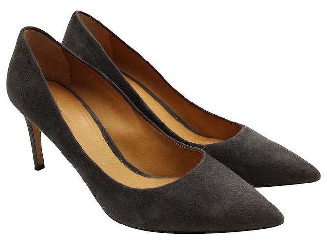 Décolleté Isabel Marant Classic in camoscio grigio - vista 3