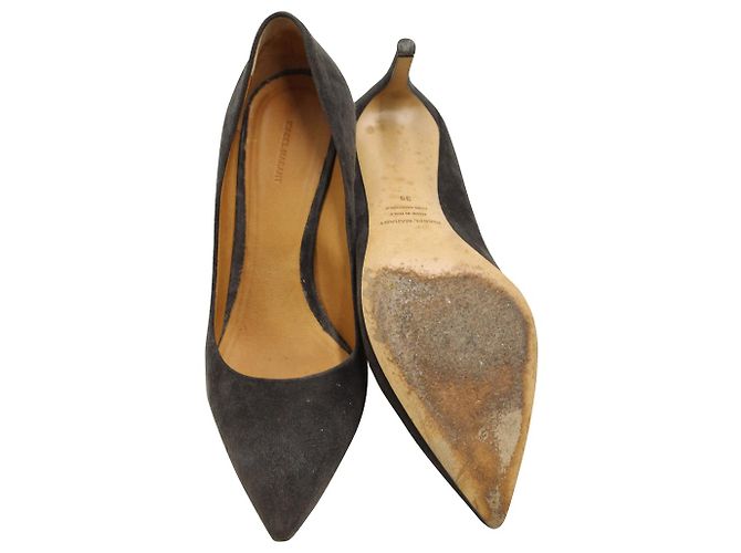 Décolleté Isabel Marant Classic in camoscio grigio - vista 6