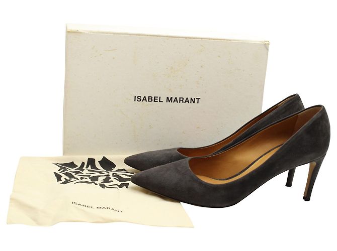 Décolleté Isabel Marant Classic in camoscio grigio - vista 8