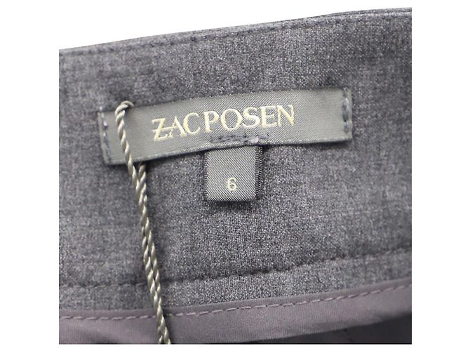 Zac Posen Kurz geschnittene Anzughose aus grauem Polyester - Ansicht 3