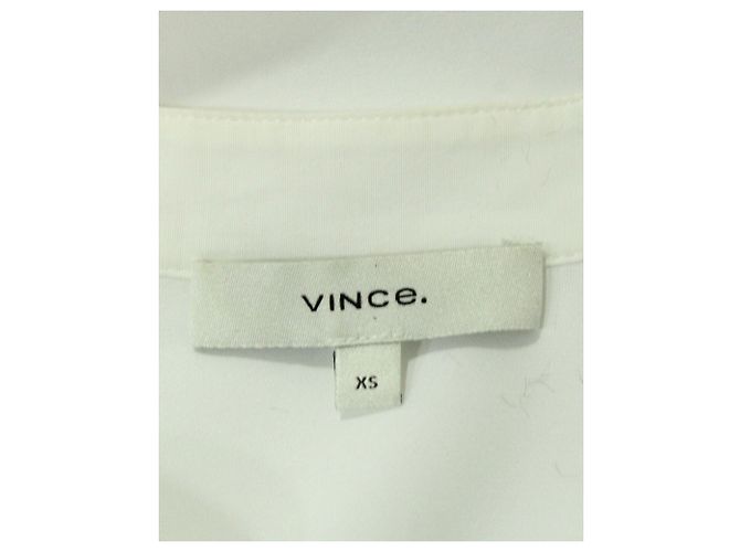 Camicia Vince Collo Alla Coreana in Viscosa Bianca Bianco - vista 4