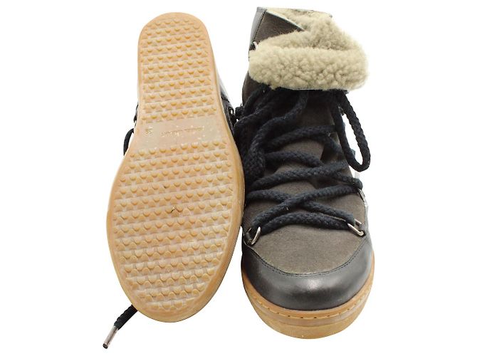 Botines Isabel Marant Nowles de Piel Negra - vista 10