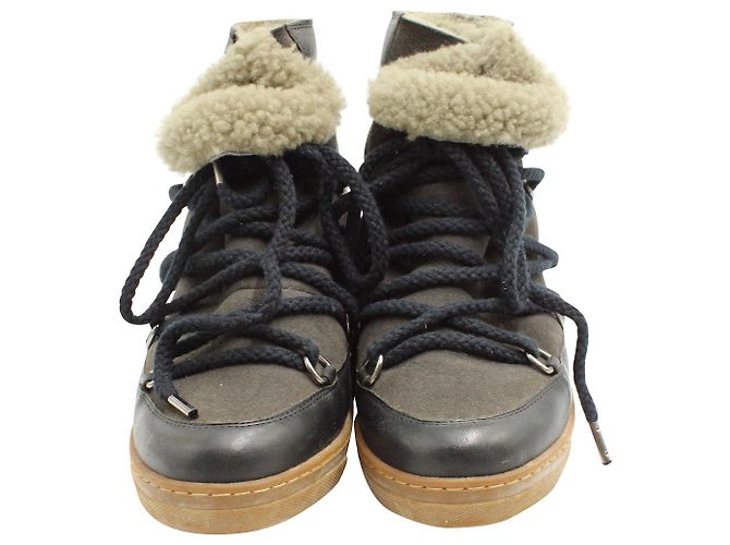 Botines Isabel Marant Nowles de Piel Negra - vista 2