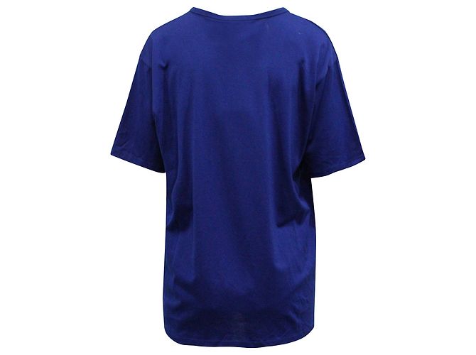 Camiseta de algodón azul con cuello redondo Niagara de Acne Studios - vista 3