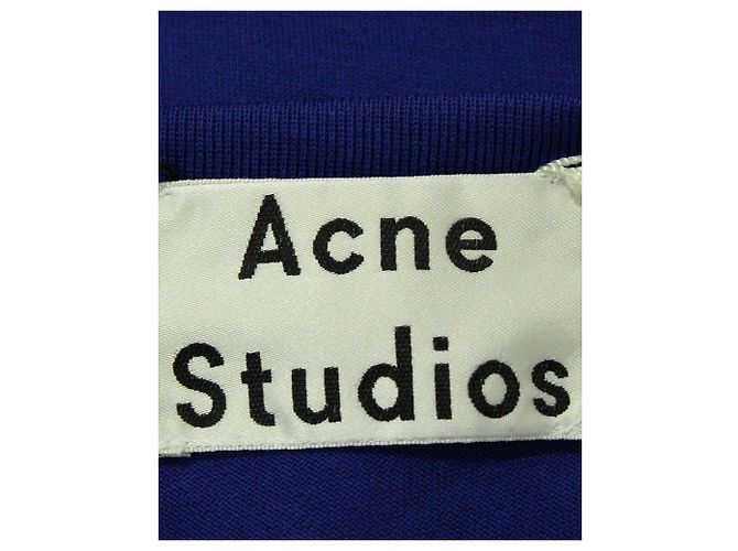 Camiseta de algodón azul con cuello redondo Niagara de Acne Studios - vista 4