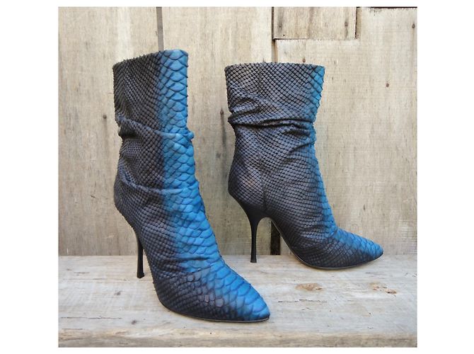 Stivaletti Giuseppe Zanotti p 39,5 Nero Blu - vista 2