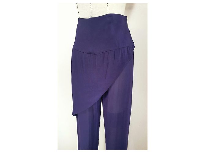 Calça Ann Demeulemeester Roxa de Viscose Roxo - vista 2