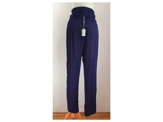 Calça Ann Demeulemeester Roxa de Viscose Roxo - vista 3