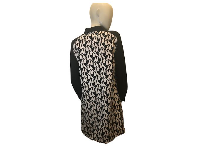 Blumarine Kleid mit Seelöwen-Print Schwarz Weiß - Ansicht 3
