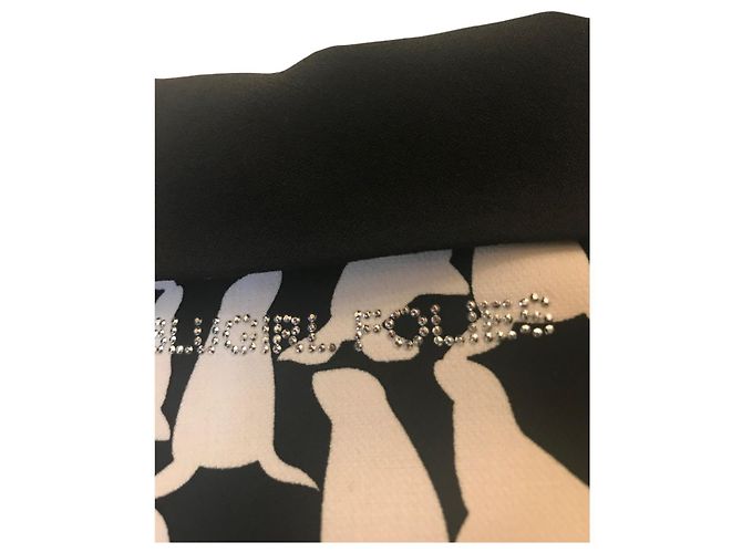 Blumarine Kleid mit Seelöwen-Print Schwarz Weiß - Ansicht 4