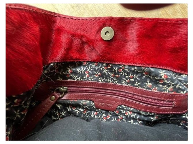 Borsa a mano Kenzo Pagodon in pelle rossa Rosso - vista 4