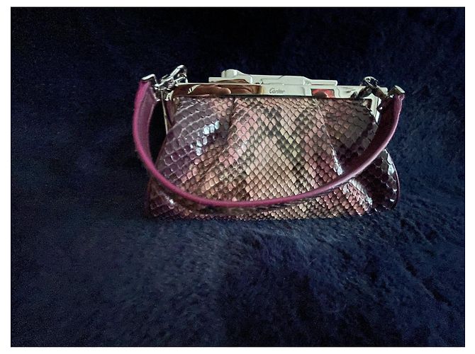 Borsa da sera pantera di Cartier Rosa Viola scuro - vista 4