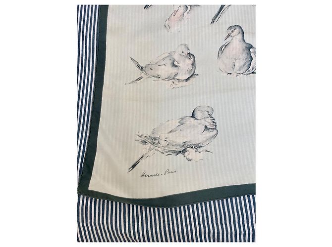 Hermès Le Edizioni Tourterelles 1956 firmato Xavier de Poret MOLTO RARO Verde chiaro - vista 2