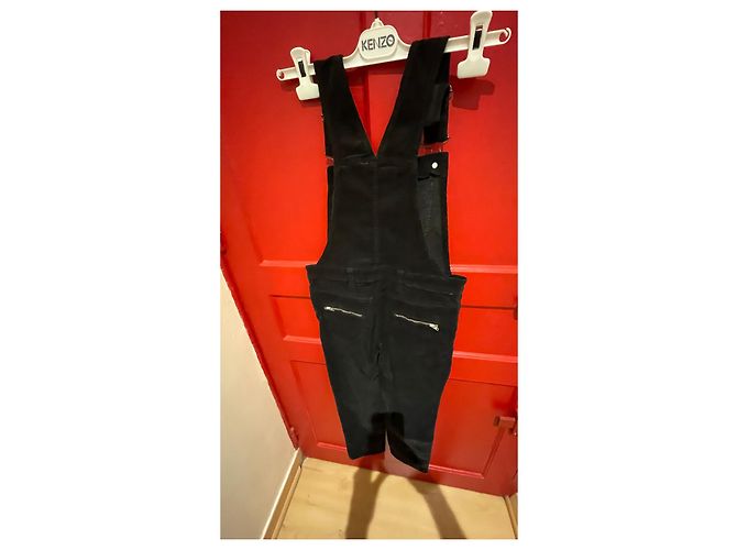 Soeur Latzhose aus schwarzem Samt 135 cm - Ansicht 6