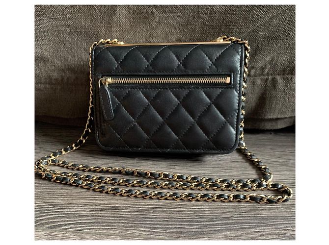 Borsa a tracolla Chanel Trendy CC in pelle trapuntata nera Nero - vista 2