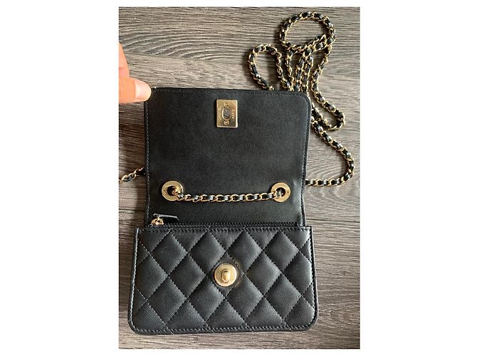Borsa a tracolla Chanel Trendy CC in pelle trapuntata nera Nero - vista 3