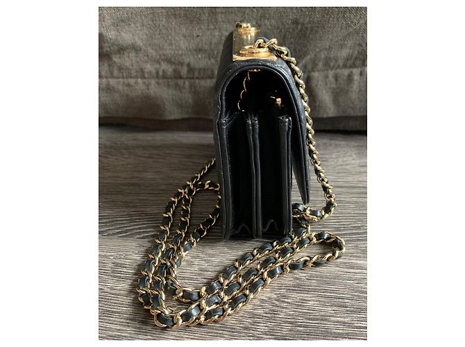 Borsa a tracolla Chanel Trendy CC in pelle trapuntata nera Nero - vista 6