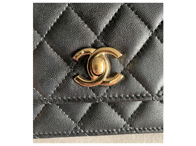 Borsa a tracolla Chanel Trendy CC in pelle trapuntata nera Nero - vista 8