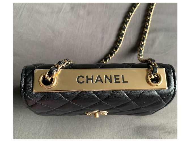 Borsa a tracolla Chanel Trendy CC in pelle trapuntata nera Nero - vista 9