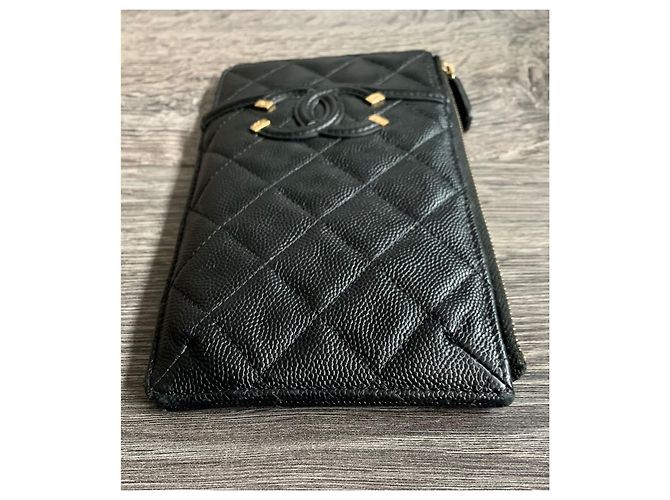 Chanel Monedero Timeless Classique Filigrana Negro - vista 11