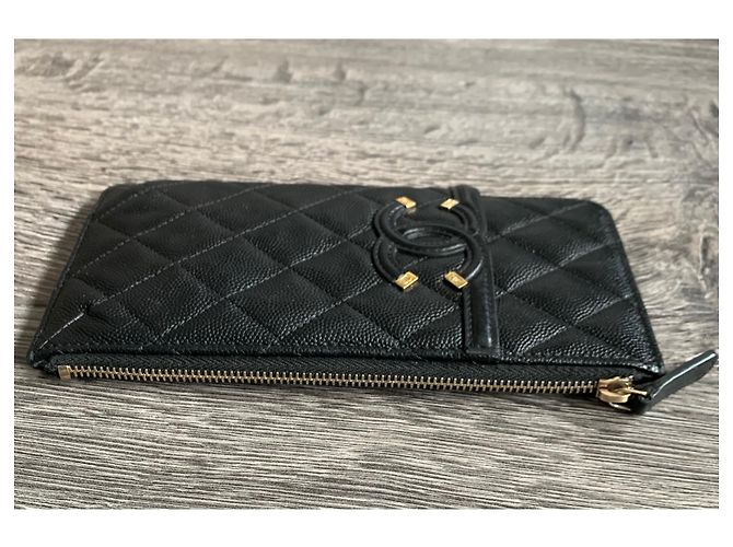 Chanel Monedero Timeless Classique Filigrana Negro - vista 6