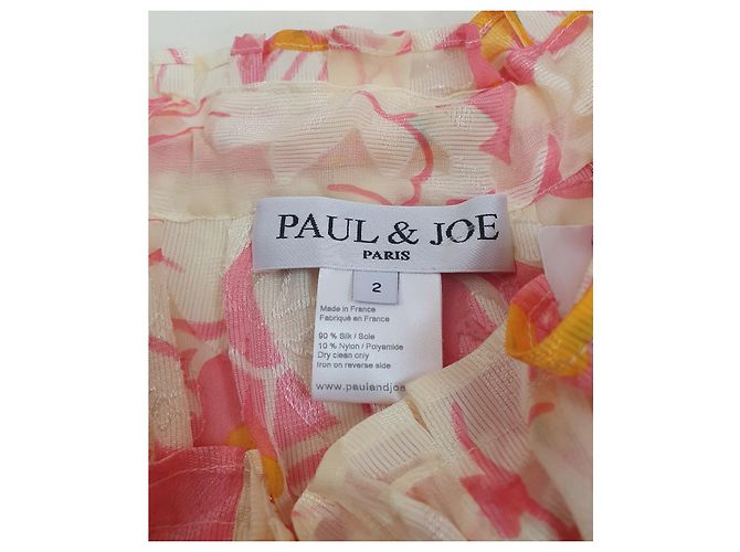 Camicetta di seta Paul & Joe Rosa Multicolore Arancione Crema - vista 6