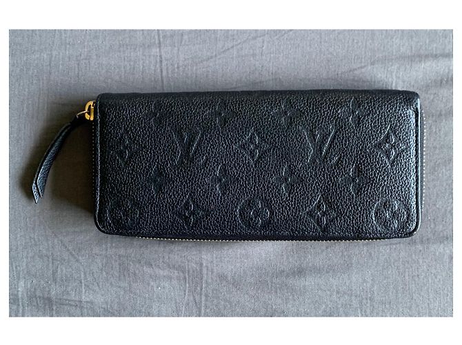 Louis Vuitton Clemence Brieftasche Schwarz Empreinte Leder - Ansicht 2