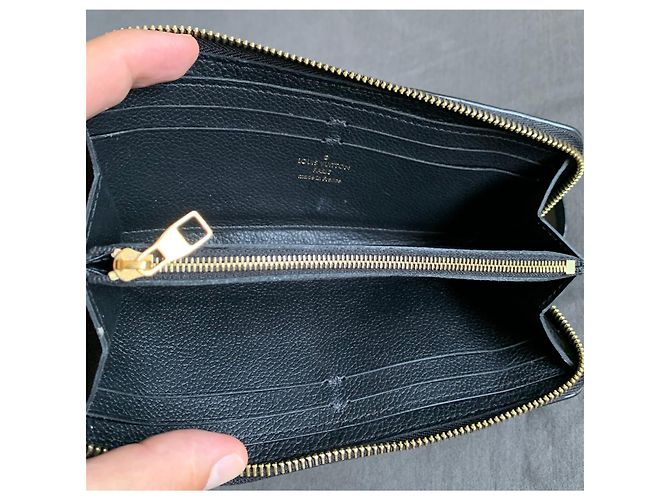 Louis Vuitton Clemence Brieftasche Schwarz Empreinte Leder - Ansicht 4