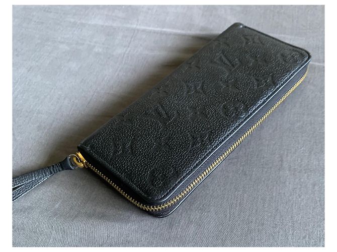Louis Vuitton Clemence Brieftasche Schwarz Empreinte Leder - Ansicht 6