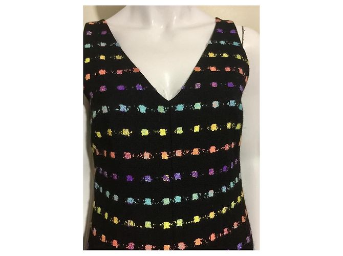 Diane Von Furstenberg Vestido de tweed Minetta de DvF Negro Multicolor - vista 2
